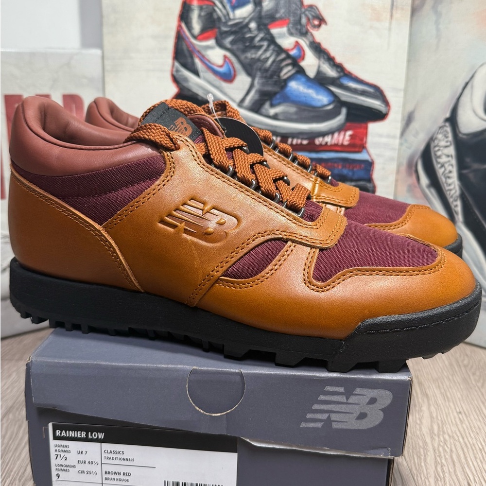 New Balance Mens 7.5, 8.5 UALGSOG Rainier Low Glazed Ginger/Crimson Sneaker